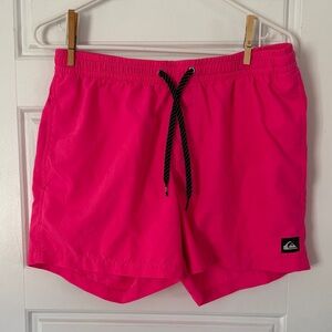 Quiksilver Men's Bright Pink Swim Trunks